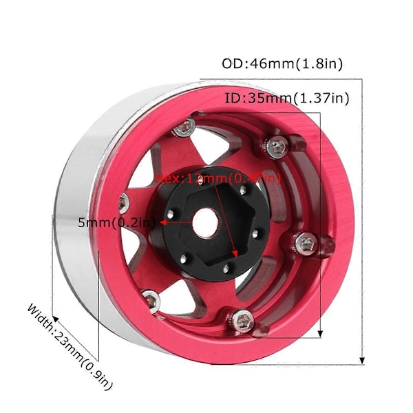 1.55 tuuman metallivanne rengas kiipeilyauto AX90069 JIMNY CC01:lle