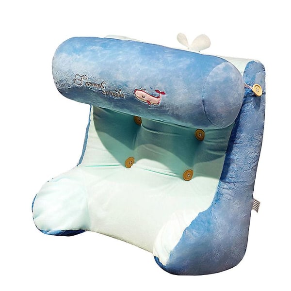 Vuoteentuen lukutyyny tukikäsivarsilla Kiilamainen selkätuki ja tyyny selkätyynyillä sängyssä istumiseen D 40X45cm