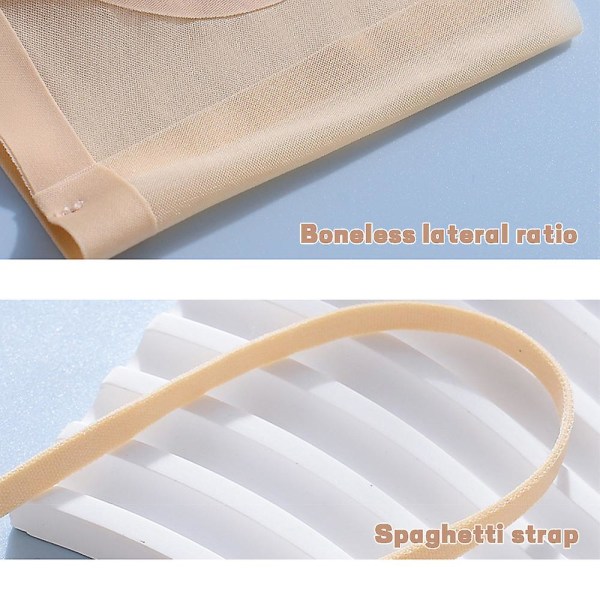 Kvinder Comfy Ultra Tynd Ice Silk Comfort åndbar BH Lifting BH Plus Size Skin Color L