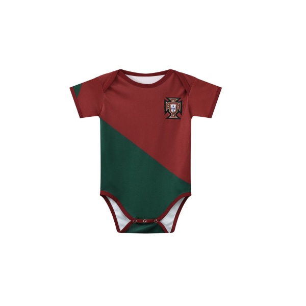 VM baby fodbold trøje Brasilien Mexico Argentina BB baby kravledragt jumpsuit Portugal Size 9 (6-12 months)