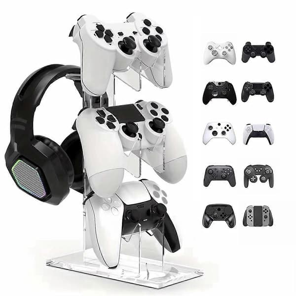 3-lags Controller Holder og Hovedtelefonholder Spiltilbehør