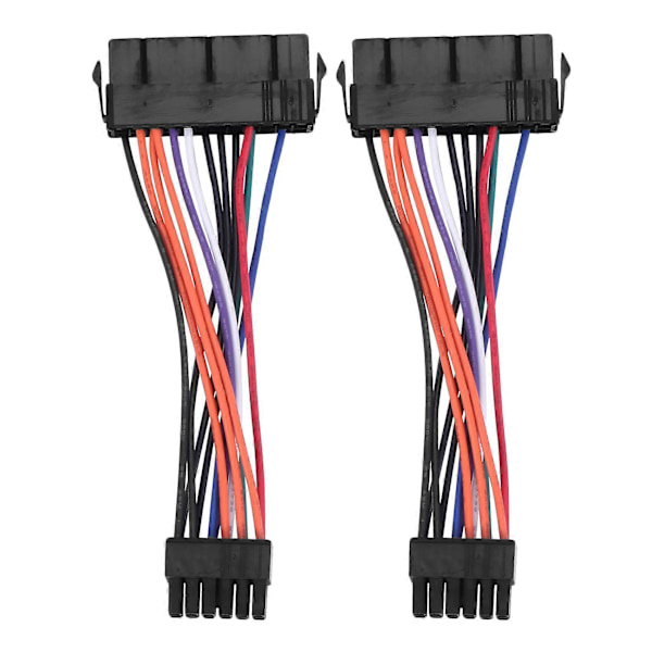 2 stk. 24-pin til 12-pin PSU hovedstrømforsyning ATx adapterkabel til