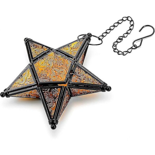 Ljuslykta Fönsterdekoration Hängande Ornament - Orange