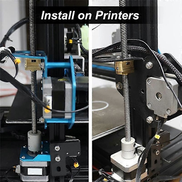 3D Printer Dele Akse Kobling Dobbelt T8 Gevindspindel Opgradering Oldham Koblingssæt til Z-Akse BLV Ender3 Oldham Kobling