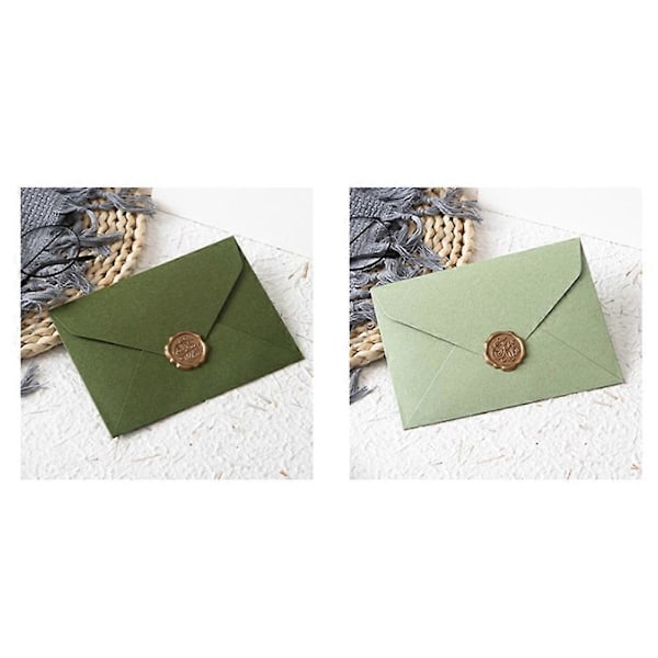 20 stk. Moderne Enkel Konvolutt med Ildlakk Imprint 16x12cm for Bryllupsvelsignelse Takknemlighet Invi