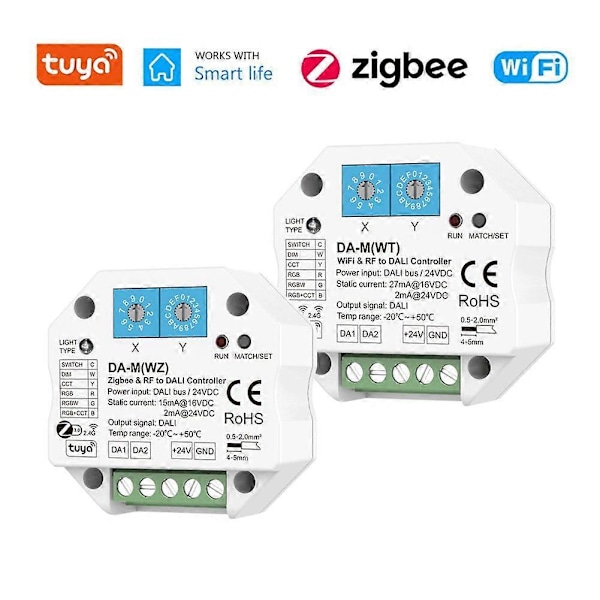 Tuya WiFi Zigbee til Konverter Dimmer Controller DC 24V DIM CCT RGB RGBW RGB&CCT Strip Smart Life A