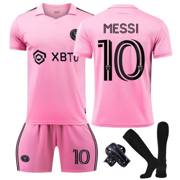 MIA MI Messi Camiseta No10 Fotballdrakt Gutt Barn T-skjortesett Voksen Sportsklær Jente Sportsdrakt Beskyttende klær Cosplay Kit B1 Xs