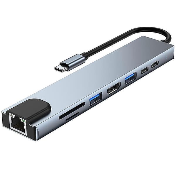 8 i 1 USB-C Type C HD Output 4K HDMI Usb 3.0 HUB Adapter Til MacBook iPad