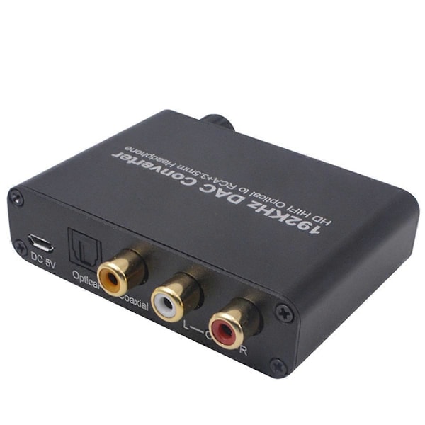 HIFI Koaksial Optisk til Analog R/L Lyd 3.5mm Jack Lyddekoder