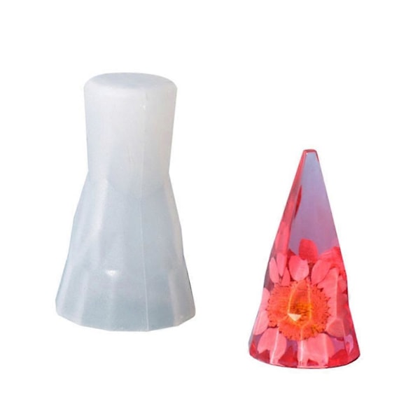 Ring Kegle Resinforme Ring Smykke Display Stand Resin Form til Boligindretning