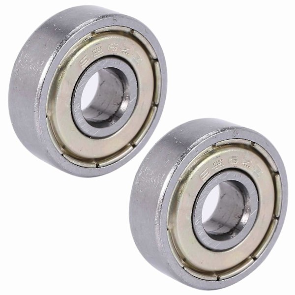 2x 626z Dobbelt Forseglede Kuglelejer 6x19x6mm Kulstofstål Sølv
