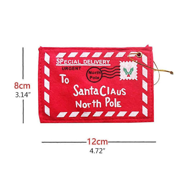 10 st Kuvert Ornament Julgransprydnad Pengahållare Julkort