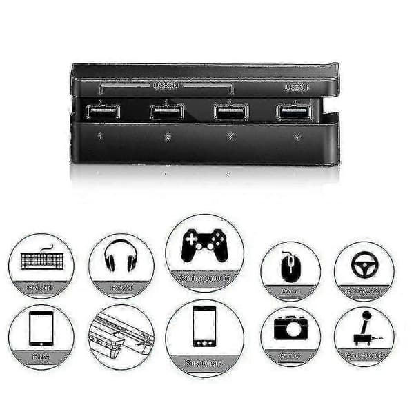 Ps4 Gaming Konsol Hub, 4 Usb Port Hub Til Ps4, Usb 3.1