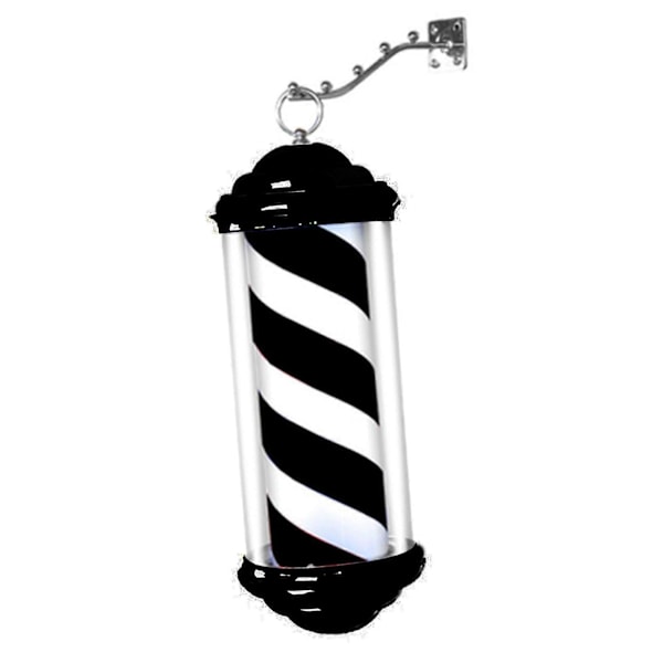 Frisörstolpe Lampa Frisör Roterande LED Skylt Barberarsalong Ljusarmatur Hårsalong Öppen Skylt Klassisk för Salong Frisör