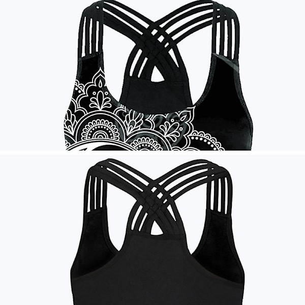 Dame tanktop Halloween 3d Horror Ugly Print Cross Skulderstrop Nyhed Rundhalset Vest Tee style 1 M