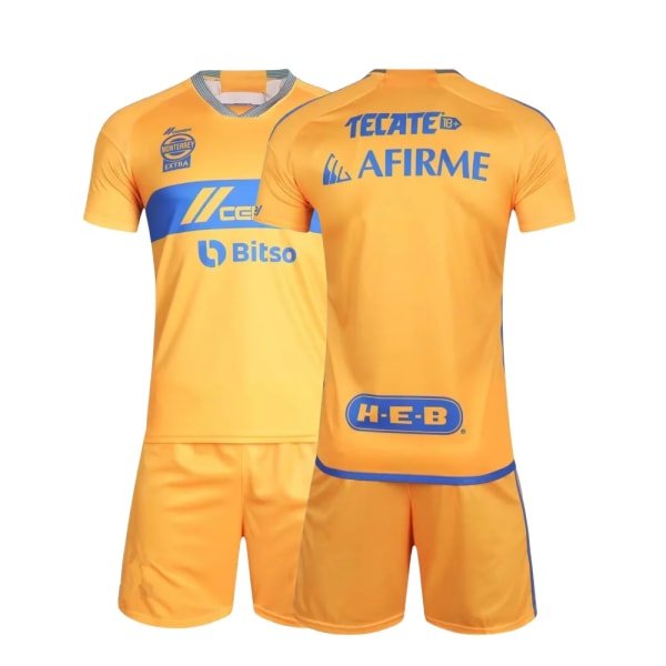 børnetøj dreng pige Chivas usas Fans skjorte Træningstøj spil Fodboldtrøje sport Mænd Børn Kit Overdele og shorts Leisu Blue (3-4Y)-kids-16