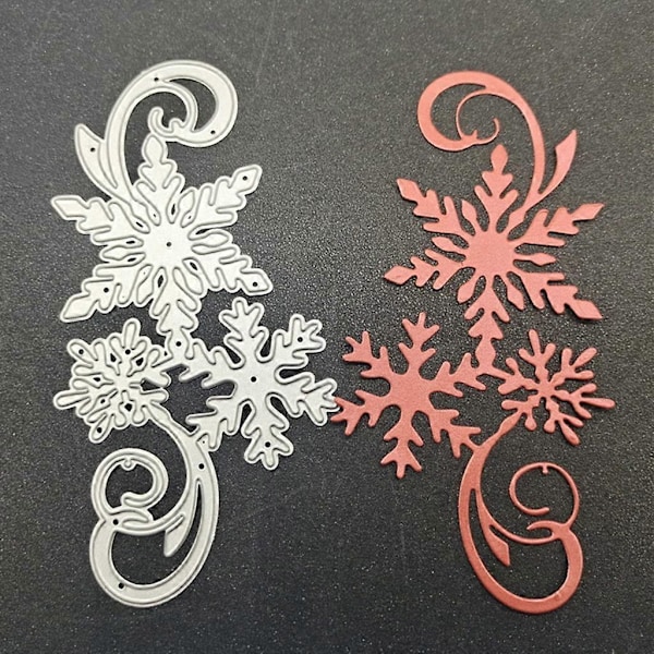 Jul Snöflinga Metall Stansar Jul Inbjudningskort Tillverkningsmaterial