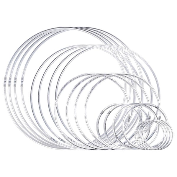20 Stykker Metall Drømmefanger Ringer Stål Håndverk Sølv Ringer for Håndverk, Makramé og Andre DIY