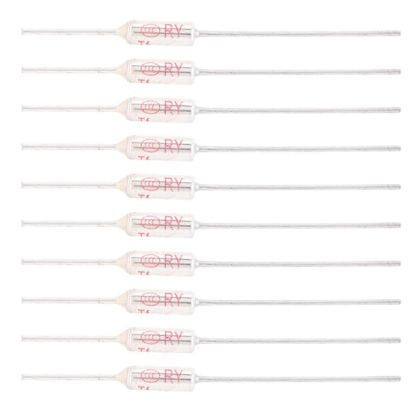 10 stk. TF 72-250 Metal Shell Termosikring Afbryder 250VAC 10A Temperatursikring