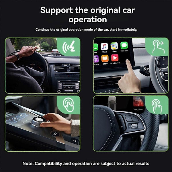 Trådlös Carplay-adapter för /Android Auto-adapter 2-i-1 Typ-C/USB Plug&Play, Trådbunden CarPlay