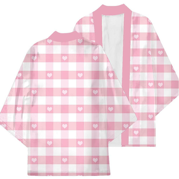 Kimonoer Kvinder Mænd Sommer 2023 Casual Pink Strandkappe Til Film Barbi Cosplay Kostume Unisex Kimono Cardigan A4 S