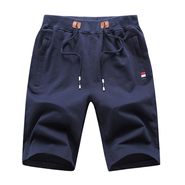 Herre Shorts Afslappede Komfortable Træningsshorts Snøre Lynlåslommer Elastisk Talje
