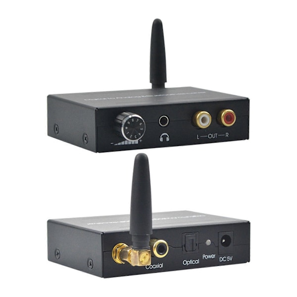 3,5 mm Jack Koaxial Optisk Fiber Digital Till Analog Ljud RCA V/H Ljuddekoder