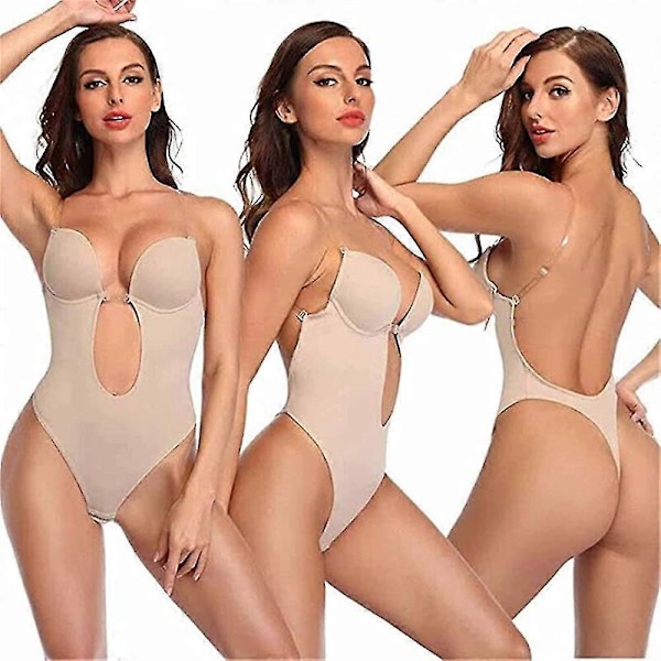 Plunge Rygløs Formende BH, Shapewear U Plunge, Push Up BH til Kvinder