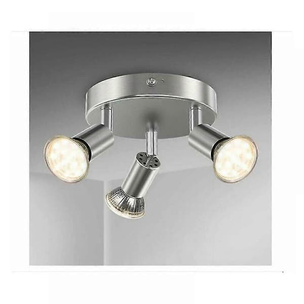 LED Badrumstakspotlight 3 Spots Dimbar IP44 GU10