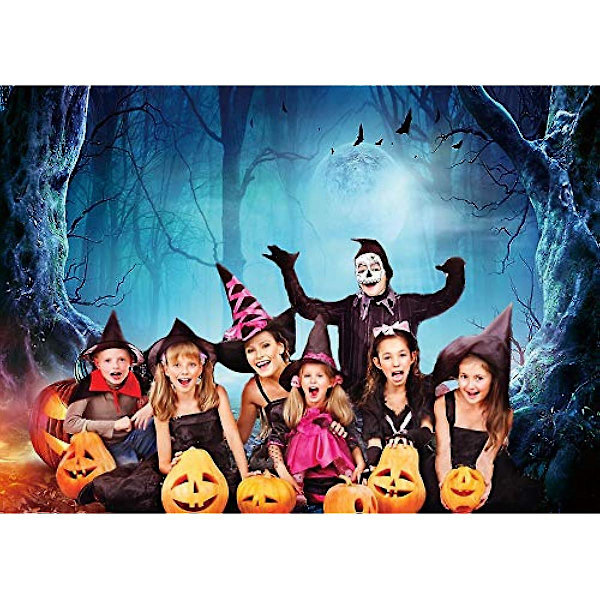 Halloween taustavalokuvaus tausta Kauhu Kuu Yö Pelottava hautausmaa  Kurpitsa Lyhty Tausta lapsille Aikuisten perhejuhla Syntymäpäivä Banner  Sisustus 7e7e | Fyndiq