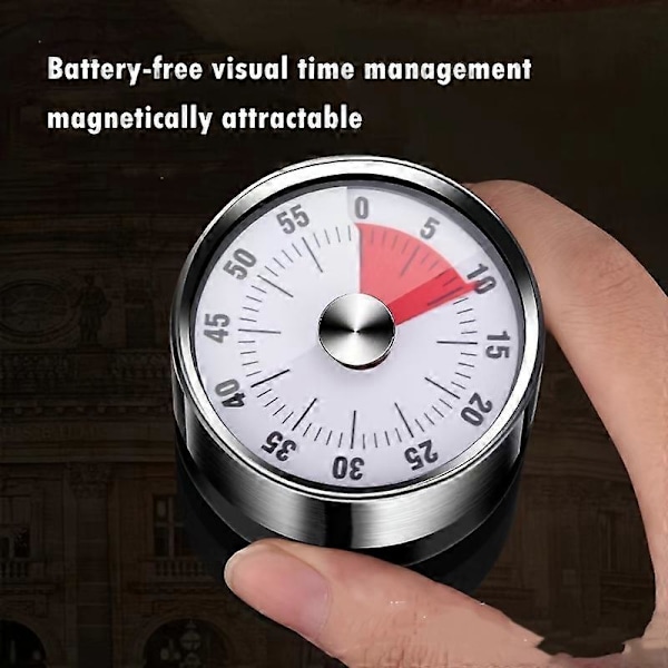 Nye modeller 1 stk, Kjøkkentimer, 60 minutter mekanisk timer, Tidsstyringspåminnelse, Mekanisk timer for matlaging, sport, skjønnhet, studier, kjøkken