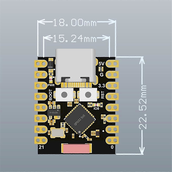 ESP32-C3 Kehityskortti ESP32 SuperMini Kehityskortti ESP32 Kehityskortti WiFi Bluetooth