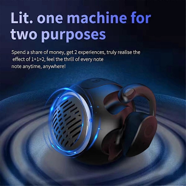 2-i-1 True Wireless Hörlurar med Högtalare JM13 Pro Sportörsnäckor med Tung Bas och Ambient Belysning