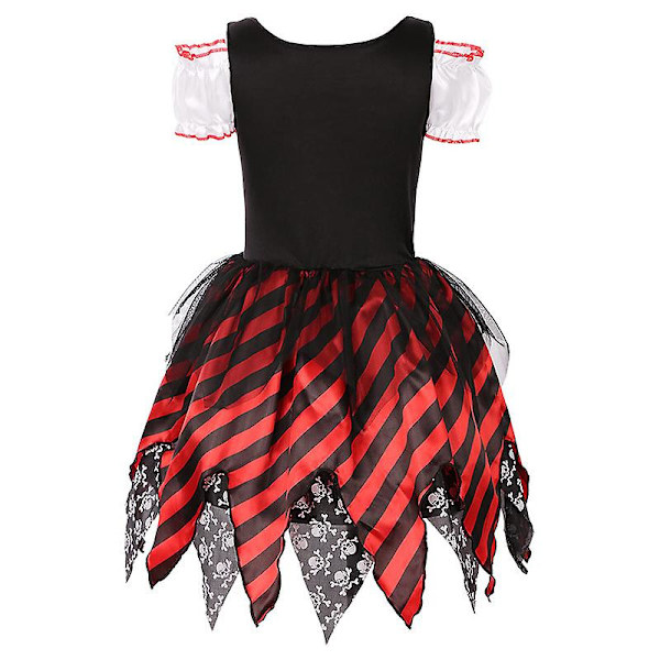 Pirate Cosplay -mekko tytöille, jossa on puhvihihat ja kaulakorutarvikkeet 1 M(5-6Y)