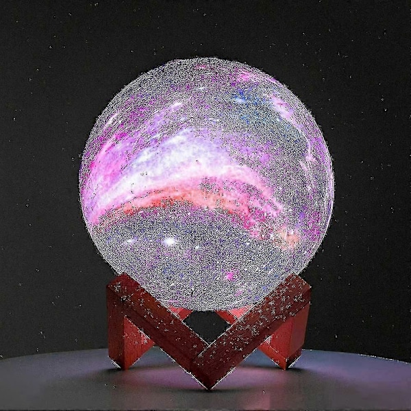 Månelampe Galaxy Lampe, 15 cm 16 Farver Led 3d Månelampe, Fjernbetjening & Touch Kontrol Måne Natlampe Til Piger Drenge