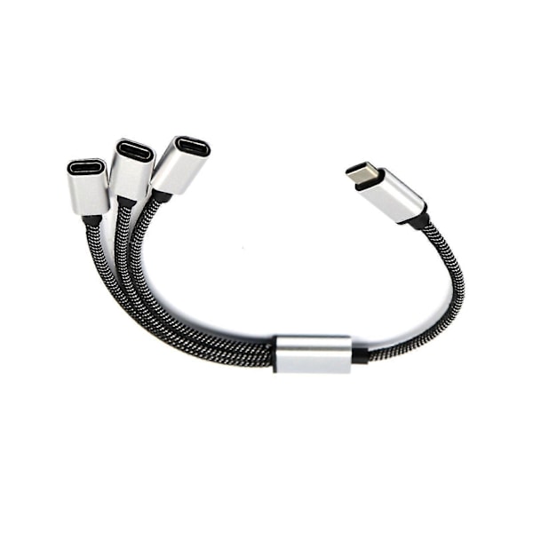 USB C Han till 3 USB C Hon Splitter för Typ C Telefoner, Surfplattor, Bärbara Datorer
