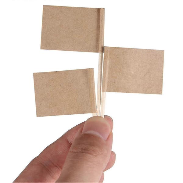 200-pack Kraftpapper Flaggpinnar Ostmarkörer Kompatibla Med Muffin, Mat