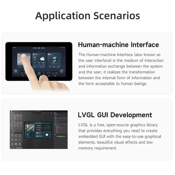 ESP32-S3 7 Tommer Kapacitiv Touch Skærm Udviklingskort