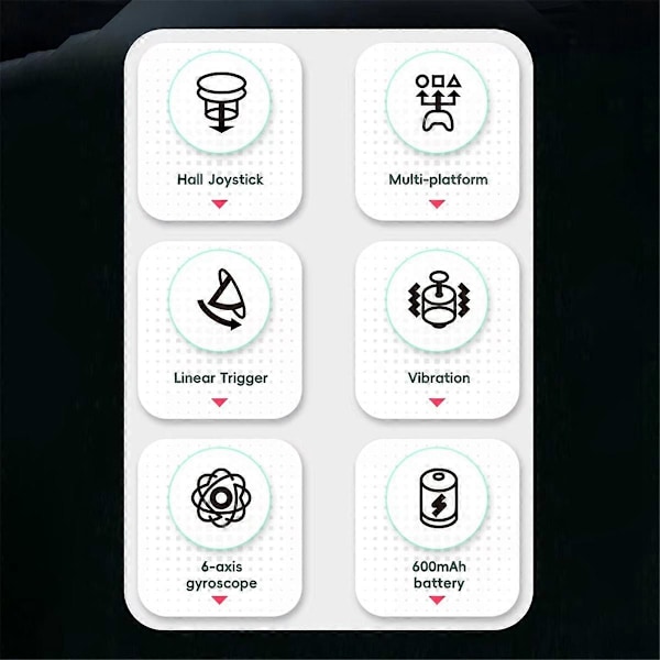 Trådløs Gaming Controller, Hall Effect 3D Stick, Gamepad Controller til PC//IOS/Laptop PC & Steam G