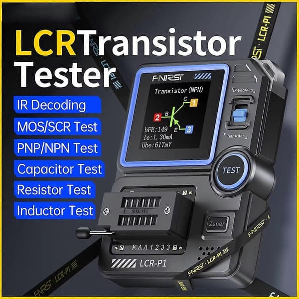 LCR-P1  istor Tester Multimeter Triode NPN PNP MOSFET SMD Kapacitans Modstand Multifunktion