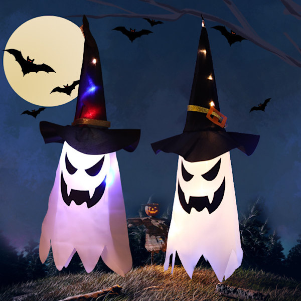 Magisk lysende troldmandshat LED lysende Halloween dekorationsrekvisitter