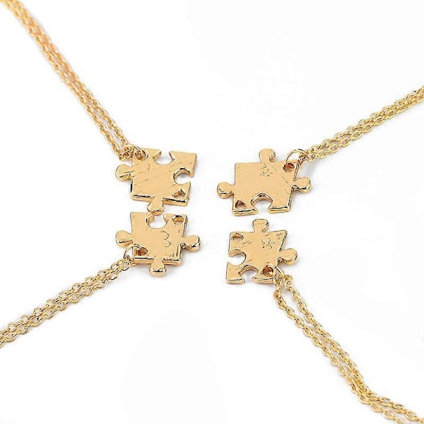 Pusselhalsband för Bästa Vänner 4-pack Guld
