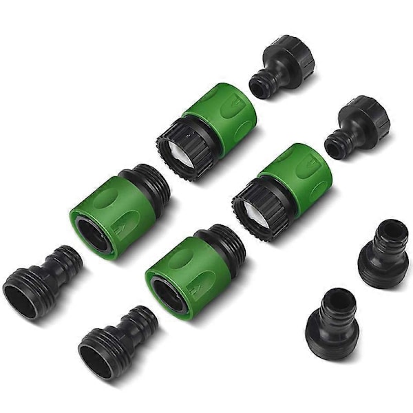 Trädgård Snabbkoppling Vattenslangskopplingar Plastkontakter, Hane & Hona 3/4 Tum GHT 10P
