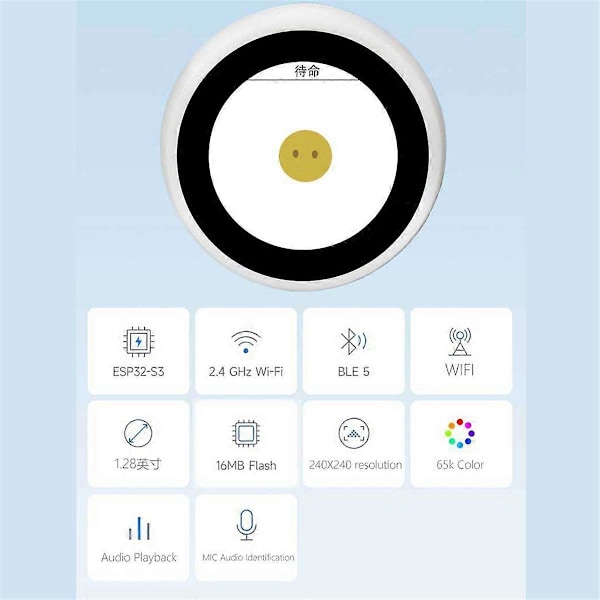 1,28 tuuman LCD-pöytäkello DeepSeekV3 Qwen2.5 QwenMax2.5 -malleille