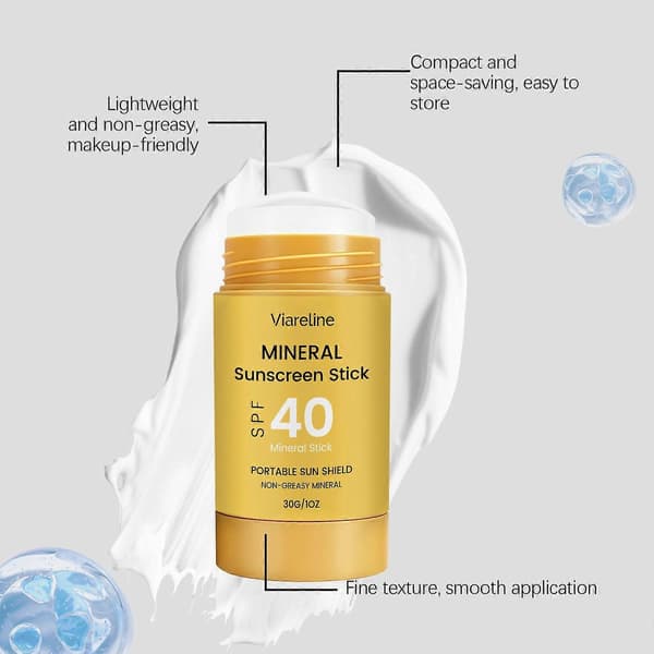 SPF40 Mineral Solskyddsstift, Bärbart UV-skydd (30g) 1pcs