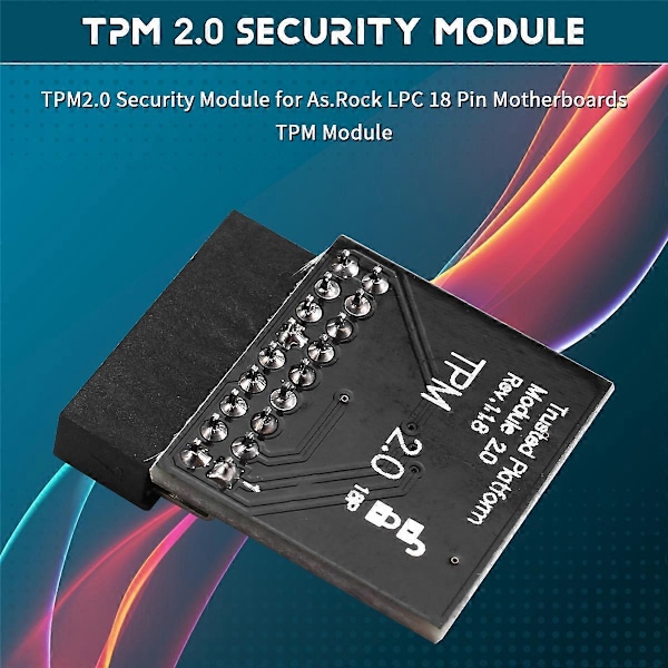 TPM2.0 Sikkerhedsmodul til As.Rock LPC 18 Pin Bundkort TPM Modul til Rack