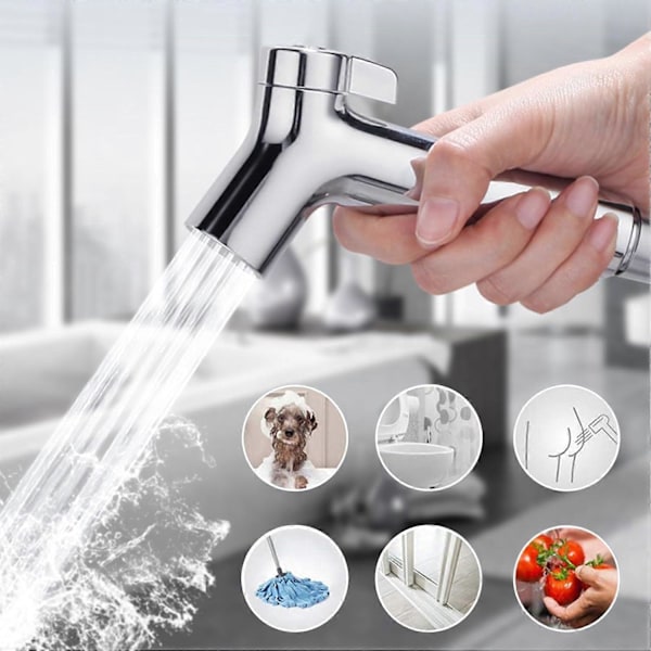 Håndholdt bidetsprøyte, håndholdt bidet dusjhode toalettsprøyte justerbar bærbar bidet toalett dusj for personlig hygiene, rengjøring