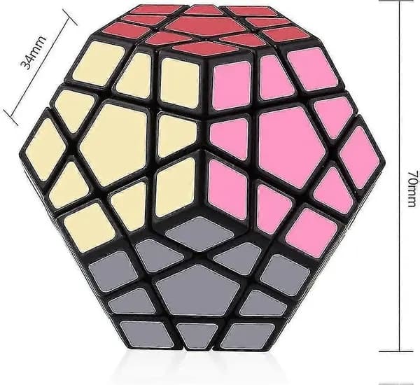 Shengshou Megaminx Speed Cube 3x3 Dodecahedron Hexagon Puslespil Sort