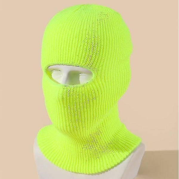 Unisex Hiihtomaski Talvella Lämmin 1-reikäinen Neulottu Hattu Kokokasvo Balaclava