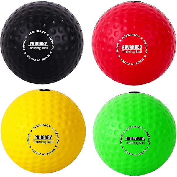 Ultimate Reflex Ball Set - 4 Reaktionsbolde + 2 Justerbare Pandebånd, Perfekt til Reaktionstid, Timing, Præcision, Fokus og Hånd-Øje Koordinationstræning